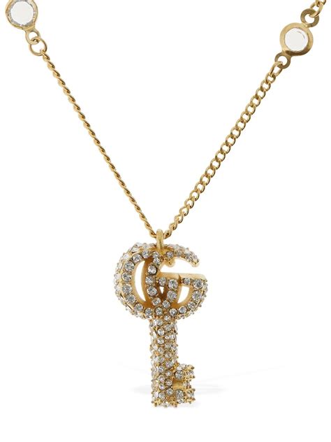 gucci double g necklace|gucci double g key necklace.